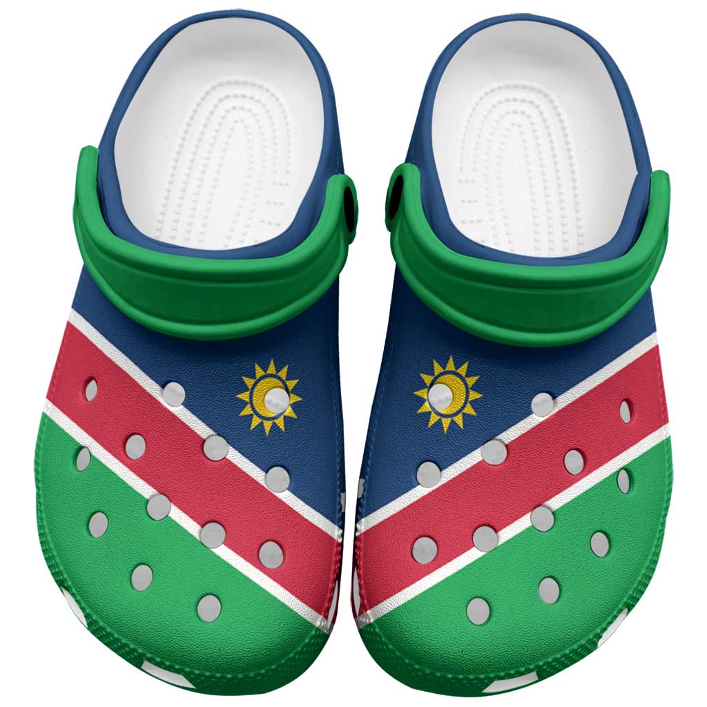 African Proud Namibia Flag Clogs Shoes - Wonder Print Shop