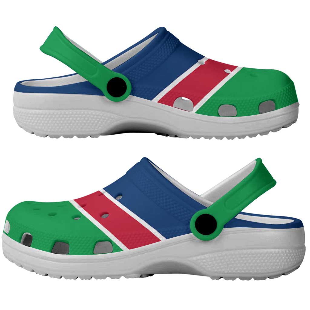 African Proud Namibia Flag Clogs Shoes - Wonder Print Shop