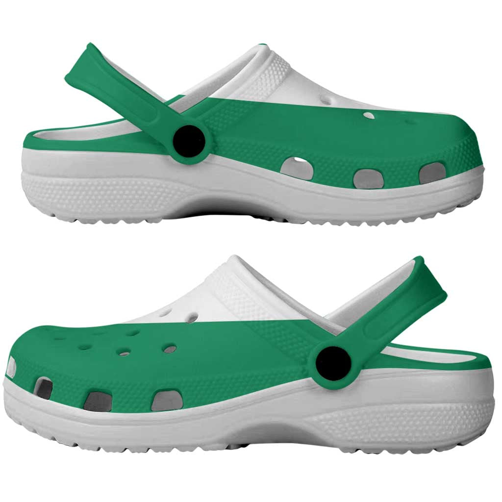 African Proud Nigeria Flag Clogs Shoes - Wonder Print Shop