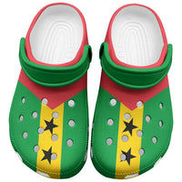 African Proud  Sao Tome and Principe Flag Clogs Shoes - Wonder Print Shop
