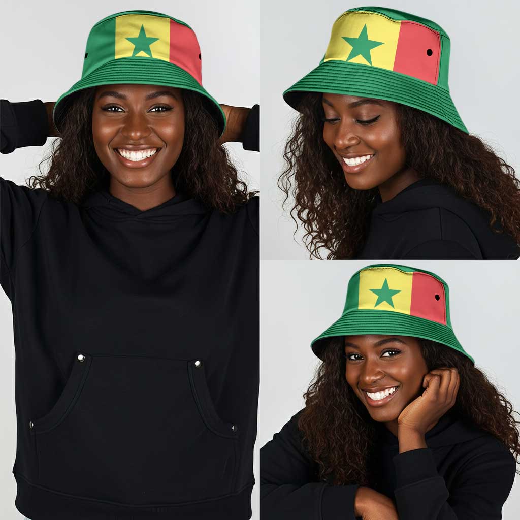 African Proud Senegal Flag Bucket Hat