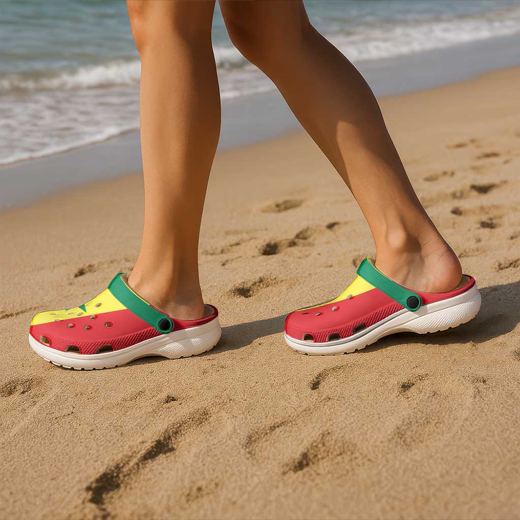 African Proud Senegal Flag Clogs Shoes - Wonder Print Shop