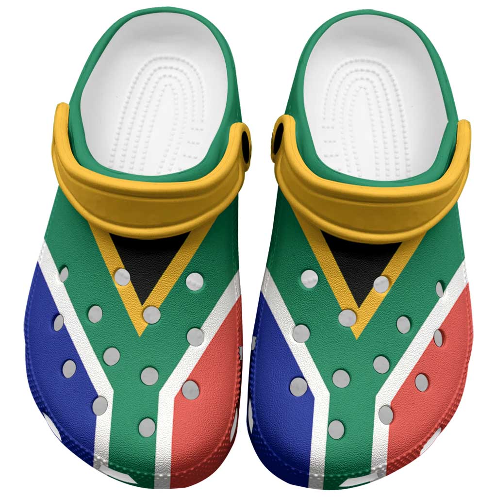 African Proud South Africa Flag Clogs Shoes - Wonder Print Shop