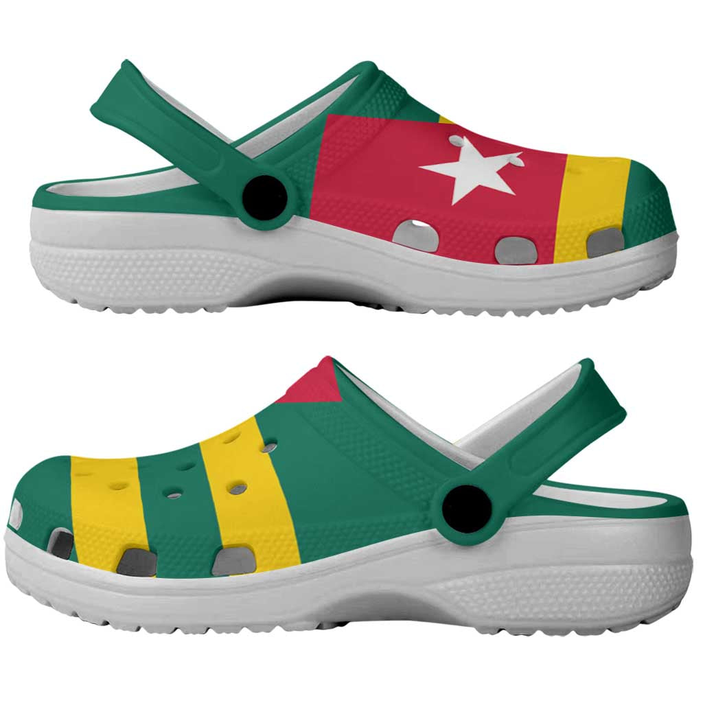 African Proud Togo Flag Clogs Shoes - Wonder Print Shop