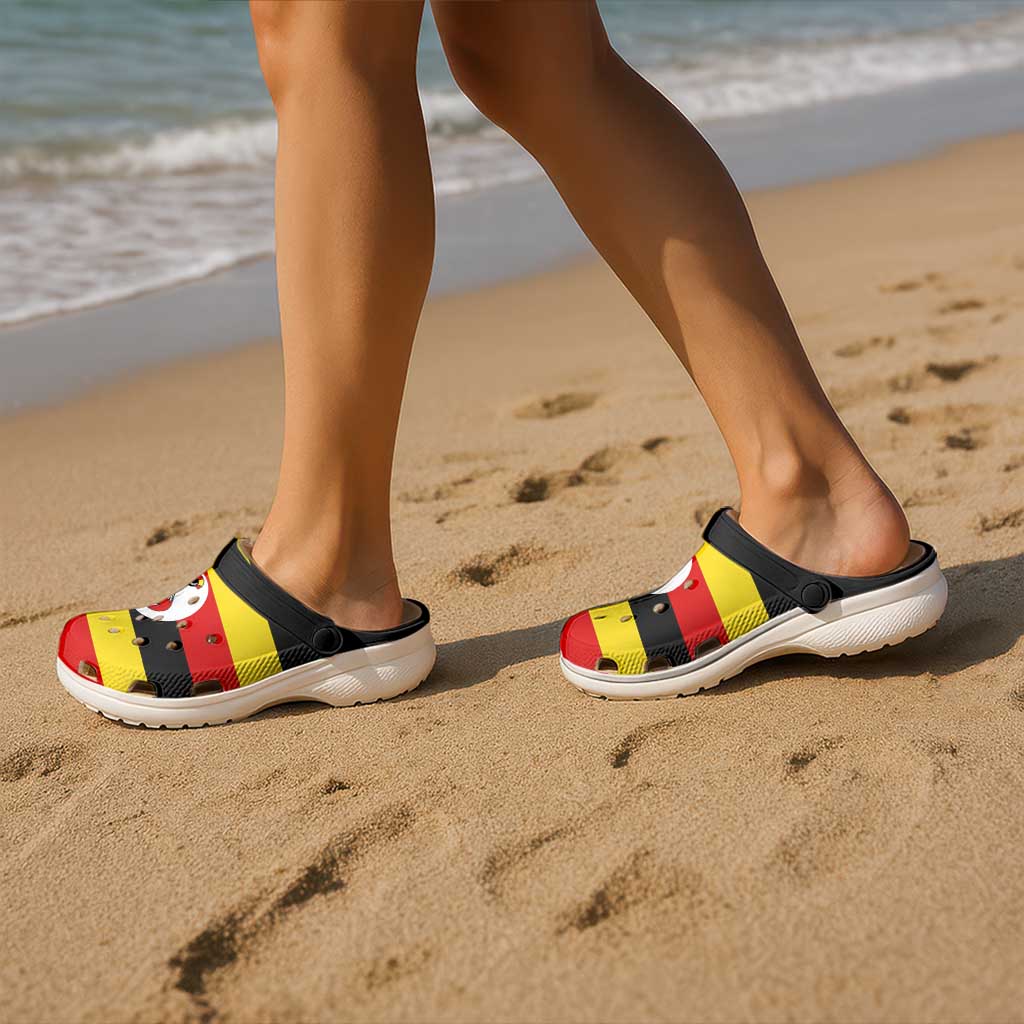 African Proud Uganda Flag Clogs Shoes - Wonder Print Shop