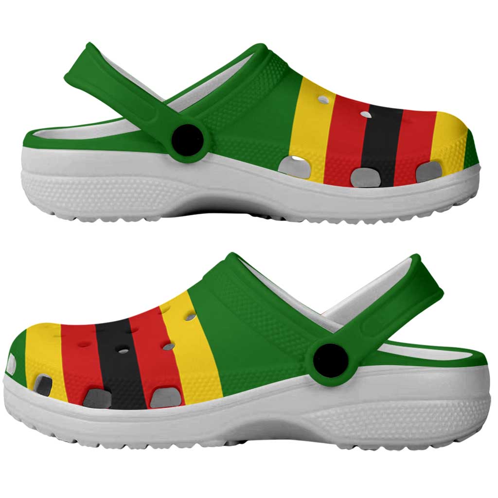 African Proud Zimbabwe Flag Clogs Shoes - Wonder Print Shop