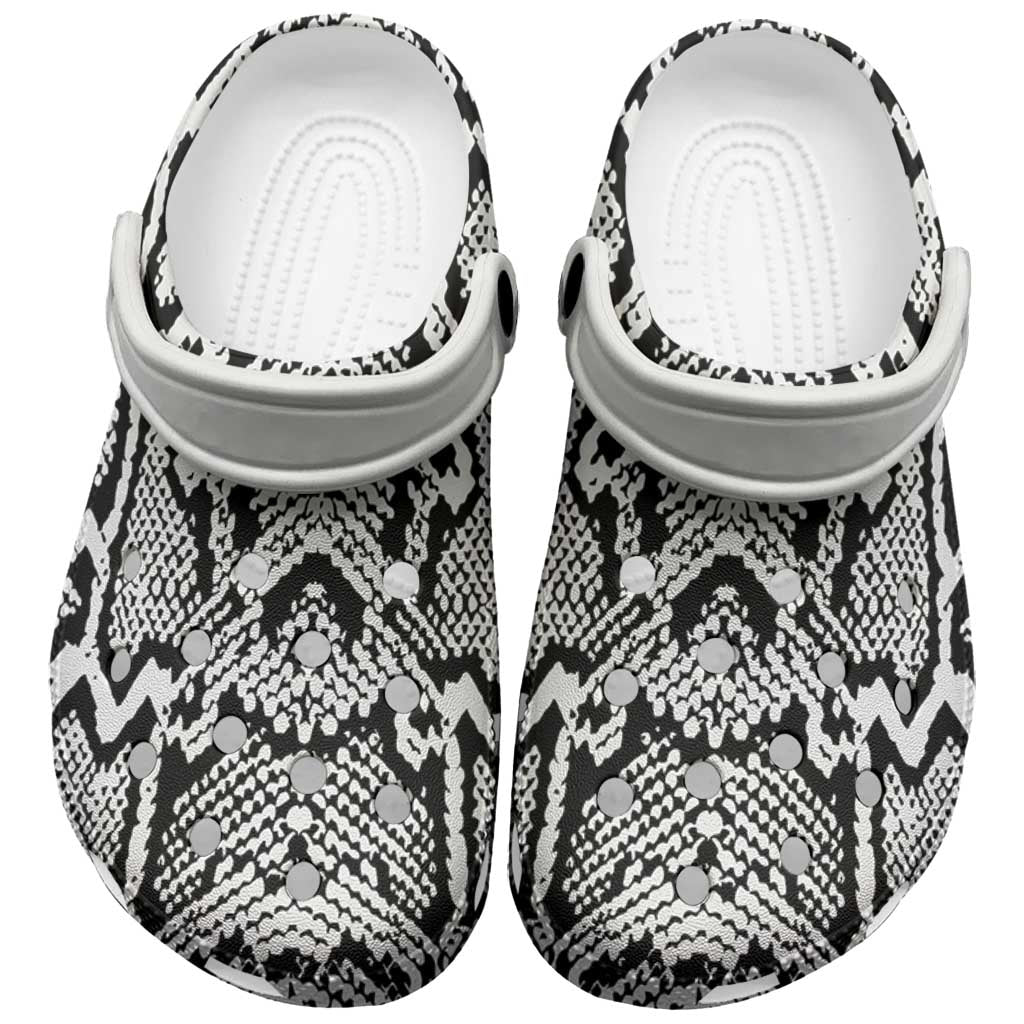 African Snake Skin Pattern Clogs Shoes - Wonder Print Shop