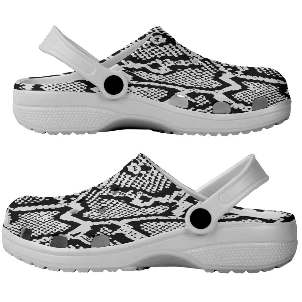 African Snake Skin Pattern Clogs Shoes - Wonder Print Shop