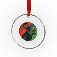 African Woman With Kinara Crystal Glass Ornament Happy Kwanzaa Cultural Pride Gift - Wonder Print Shop