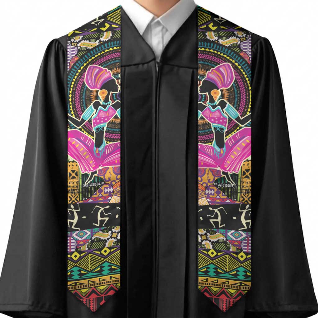 African Women Ethnic Motifs Graduation Stole