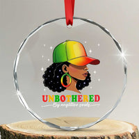 Afro African American Crystal Glass Ornament Unbothered By Negative Souls Black Sassy Queen