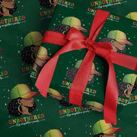 Afro African American Wrapping Paper Roll Unbothered By Negative Souls Black Sassy Queen