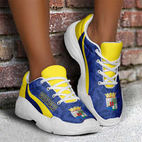 Afro Curacao 2026 Football Chunky Sneakers Go Blue Wave Grunge Curve Stylized - Wonder Print Shop