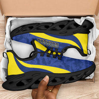 Afro Curacao 2026 Football Clunky Sneakers Go Blue Wave Grunge Curve Stylized - Wonder Print Shop