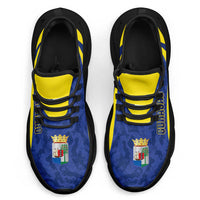 Afro Curacao 2026 Football Clunky Sneakers Go Blue Wave Grunge Curve Stylized - Wonder Print Shop