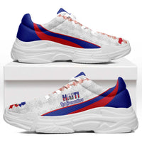 Afro Haiti 2026 Football Chunky Sneakers Les Grenadiers Veve Vodou White Curve Stylized - Wonder Print Shop