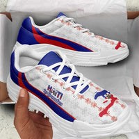Afro Haiti 2026 Football Chunky Sneakers Les Grenadiers Veve Vodou White Curve Stylized - Wonder Print Shop