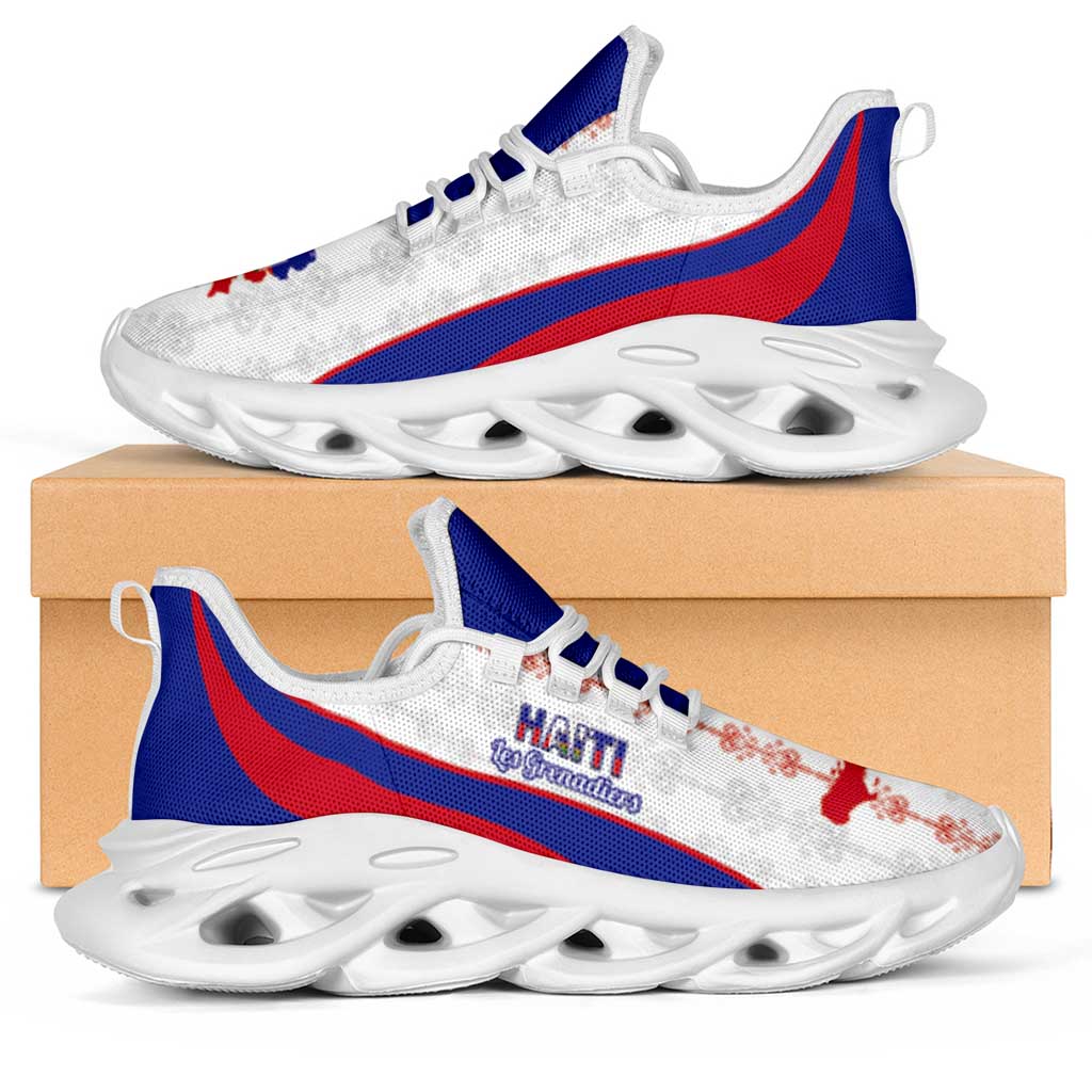 Afro Haiti 2026 Football Clunky Sneakers Les Grenadiers Veve Vodou White Curve Stylized - Wonder Print Shop