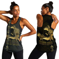 Afro-Haitians Ayiti Cherie Women Racerback Tank Haiti Map Kanson Wouj Veve Vodou