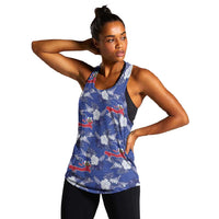 Afro-Haitians Women Racerback Tank Ayiti Map and Rose Kayenn Tropical Style - Wonder Print Shop