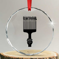 Afro Pick Comb Strong Black Power Fist Crystal Glass Ornament