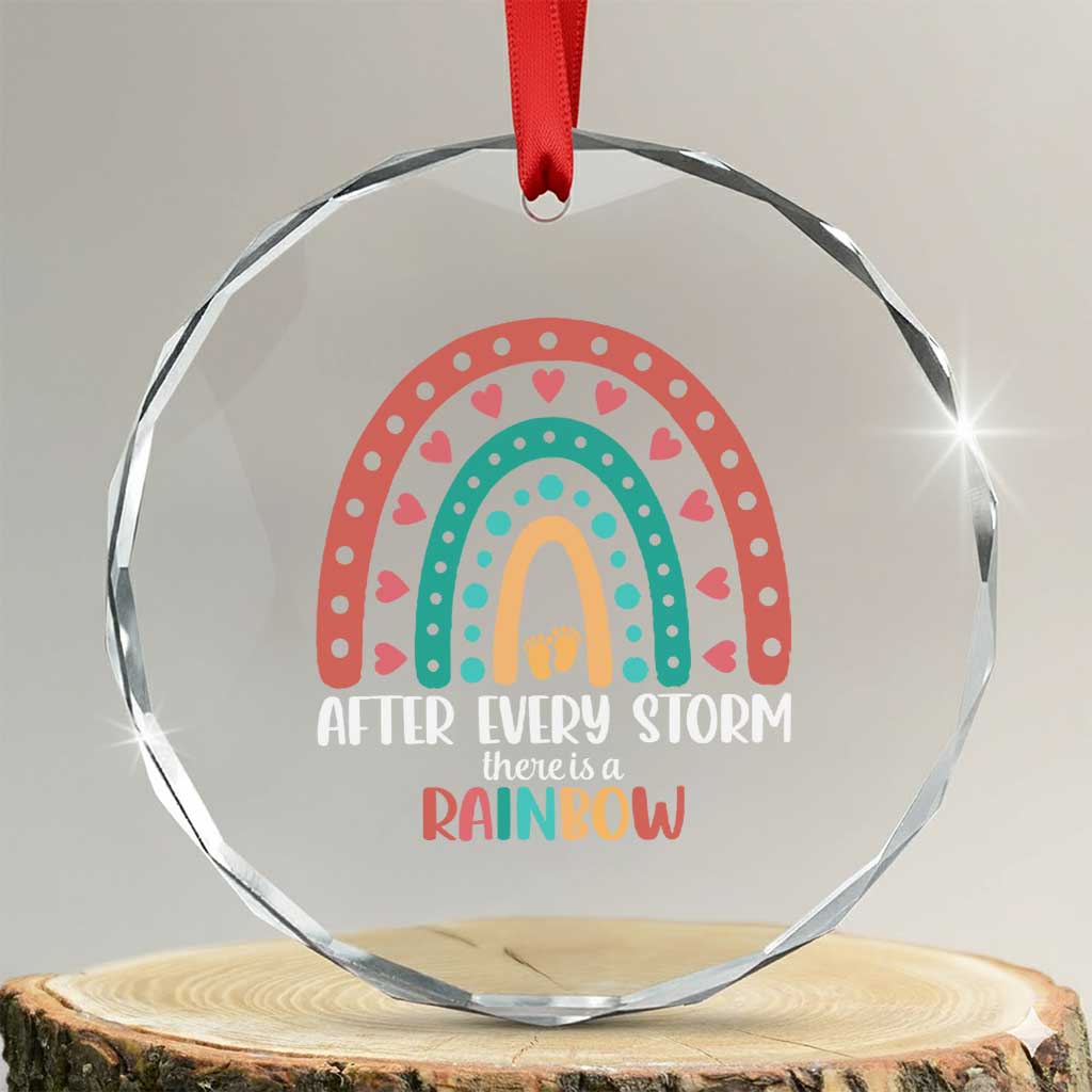 After Every Storm There Is A Rainbow Crystal Glass Ornament Pregnancy Announcement