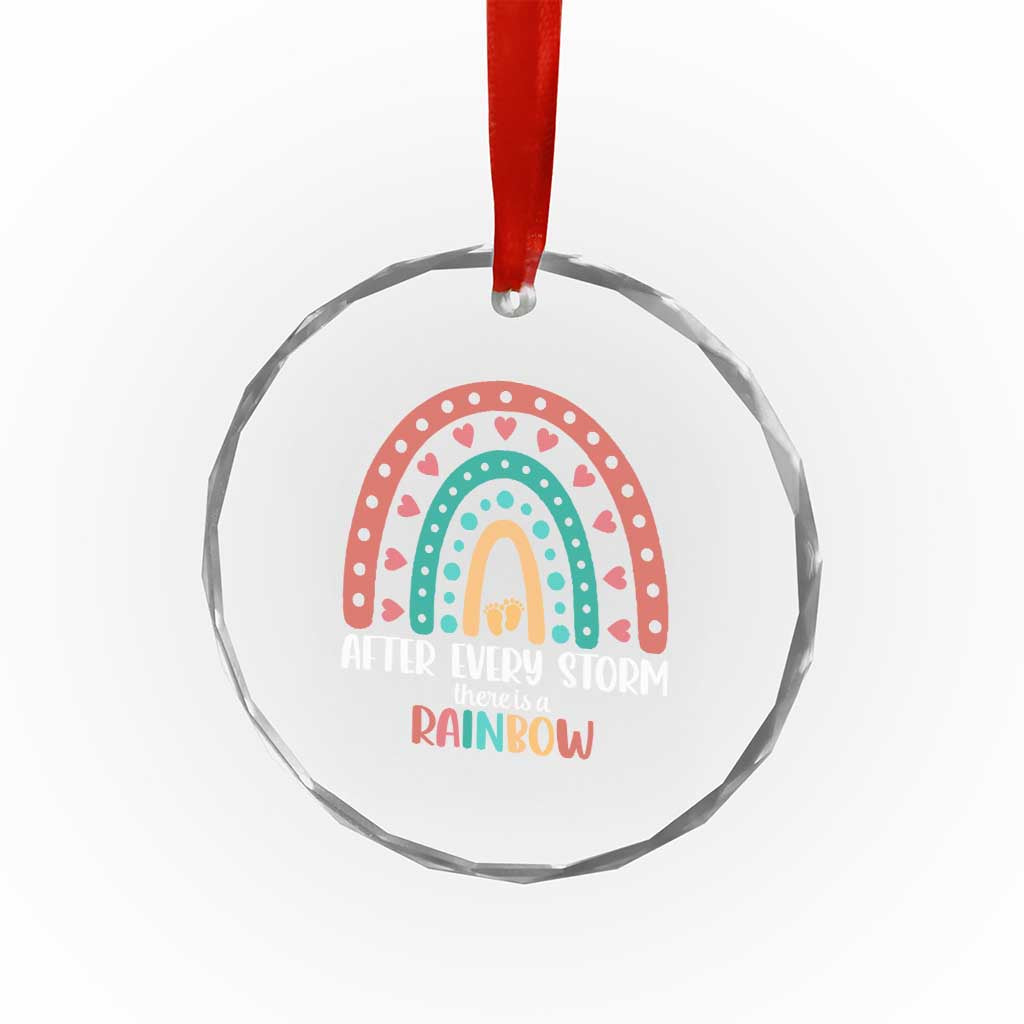 After Every Storm There Is A Rainbow Crystal Glass Ornament Pregnancy Announcement