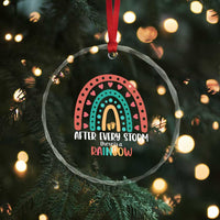 After Every Storm There Is A Rainbow Crystal Glass Ornament Pregnancy Announcement