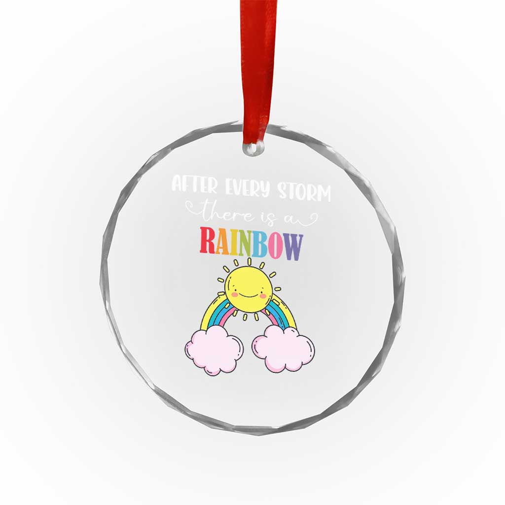 After Every Storm There Is A Rainbow Crystal Glass Ornament Sentimental Pregnancy Announcement