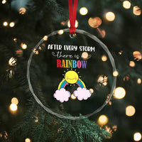 After Every Storm There Is A Rainbow Crystal Glass Ornament Sentimental Pregnancy Announcement