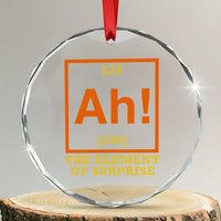 Ah The Element Of Surprise Crystal Glass Ornament Chemistry Science Humor Retro Periodic Table