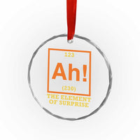Ah The Element Of Surprise Crystal Glass Ornament Chemistry Science Humor Retro Periodic Table