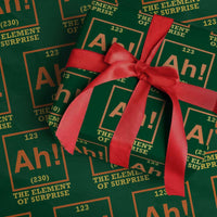 Ah The Element Of Surprise Wrapping Paper Roll Chemistry Science Humor Retro Periodic Table