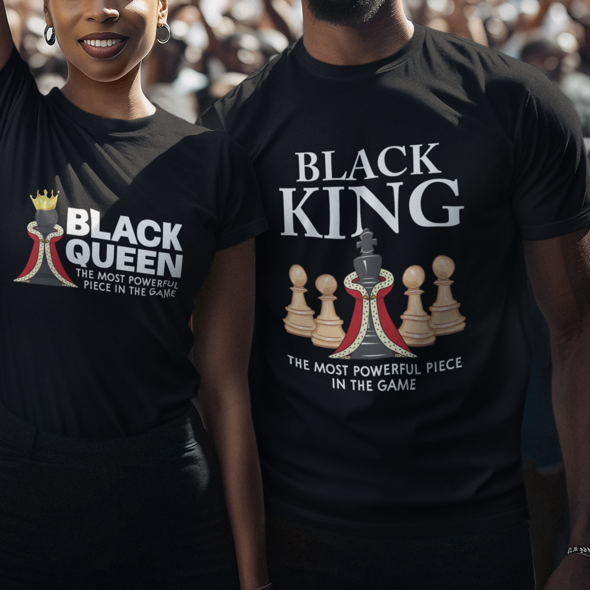 Black King The Most Powerful Piece In The Game Chess T Shirt - Wonder Print Shop