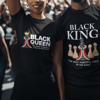 Black Queen The Most Powerful Piece In The Game Chess T Shirt - Wonder Print Shop