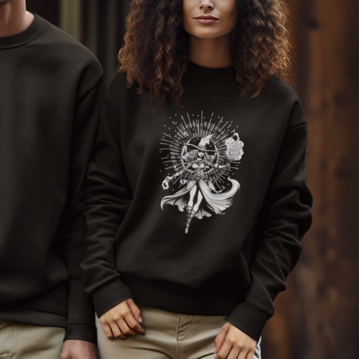 Witch Sweatshirt Black Gothic - Wonder Print Shop