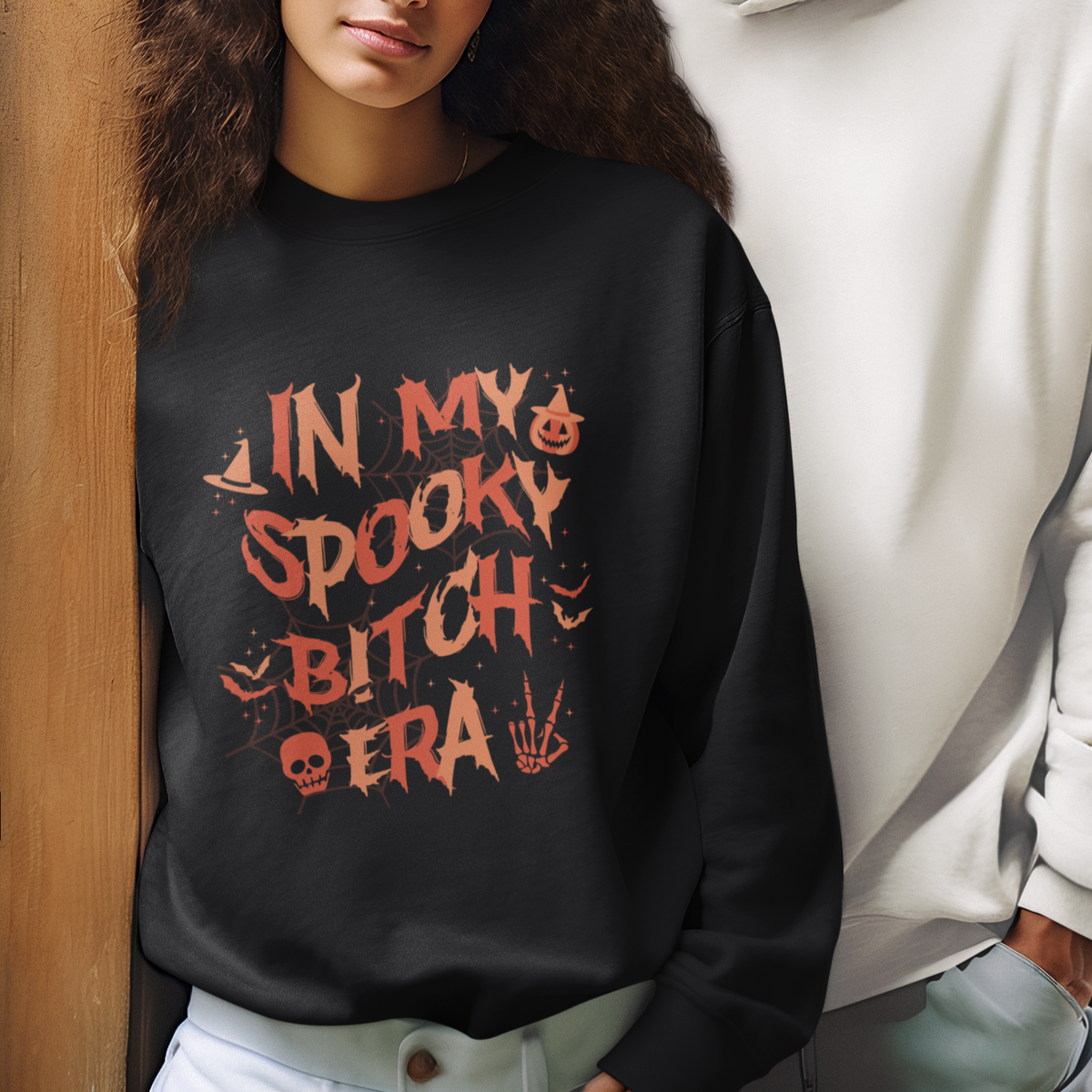 Halloween Sweatshirt In My Spooky Bitch Era Halloween Costumes Pumpkin Season - Wonder Print Shop