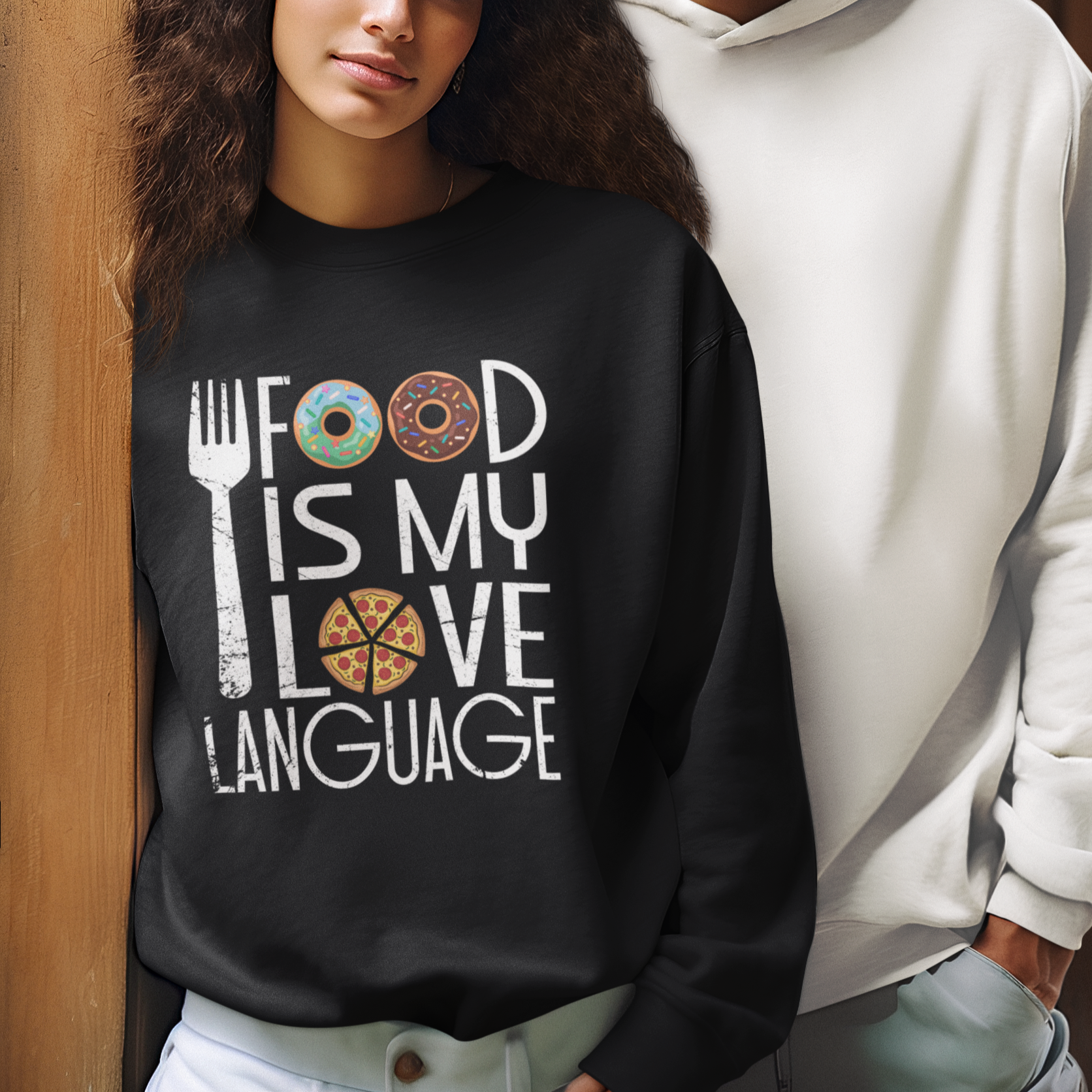 Food Is My Love Language Foodie Food Lover Chef Cooking Sweatshirt - Wonder Print Shop
