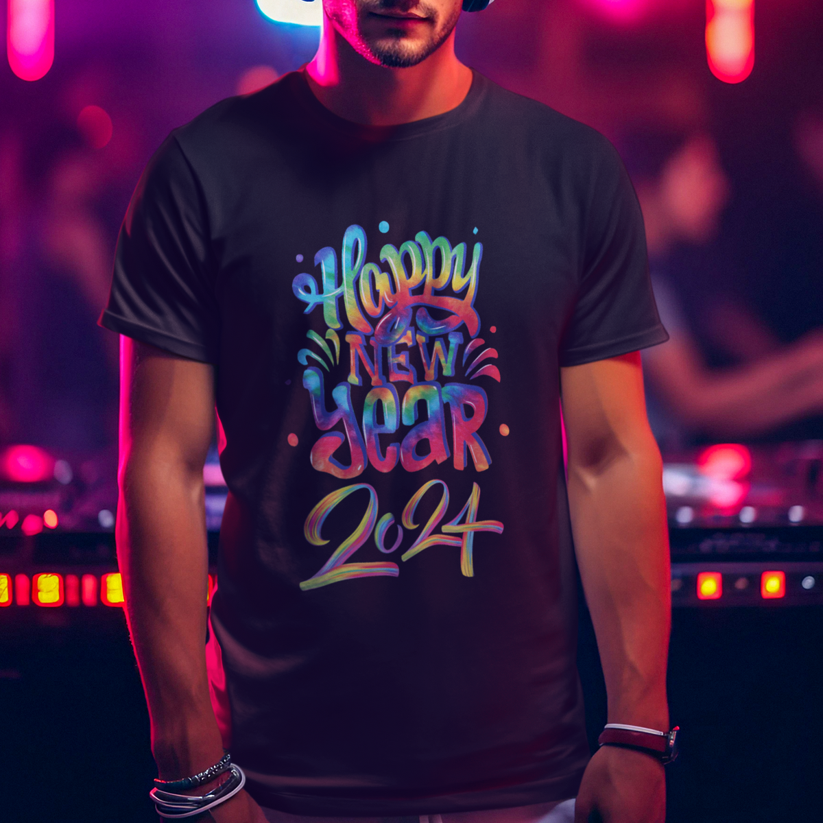 Happy New Year 2024 Tie Dye Lucky Years T Shirt - Wonder Print Shop