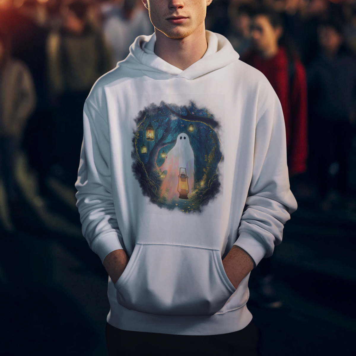 Ghost Hoodie Ghost In The Forest Shirt - Wonder Print Shop