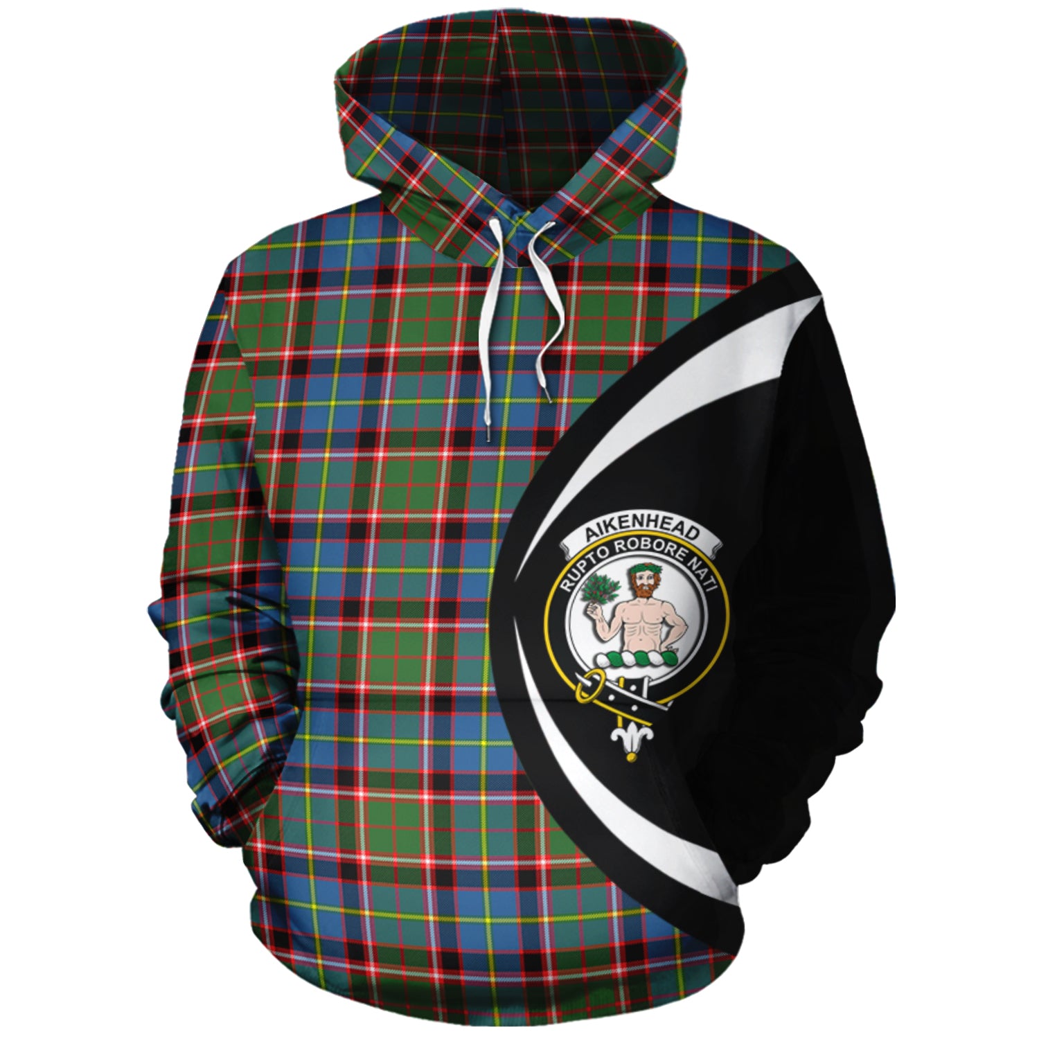 scottish-aikenhead-clan-crest-circle-style-tartan-hoodie
