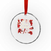 Alabama Baseball Crystal Glass Ornament Cute Trendy Bama Fan Game Day Doodle