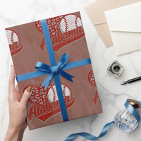 Alabama Fan Wrapping Paper Roll AL Baseball Heart Graphic Sports Style 80s 90s