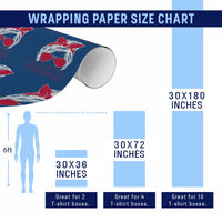 Alabama Fan Wrapping Paper Roll Bama Football Lover Game Day Messy Bun - Wonder Print Shop