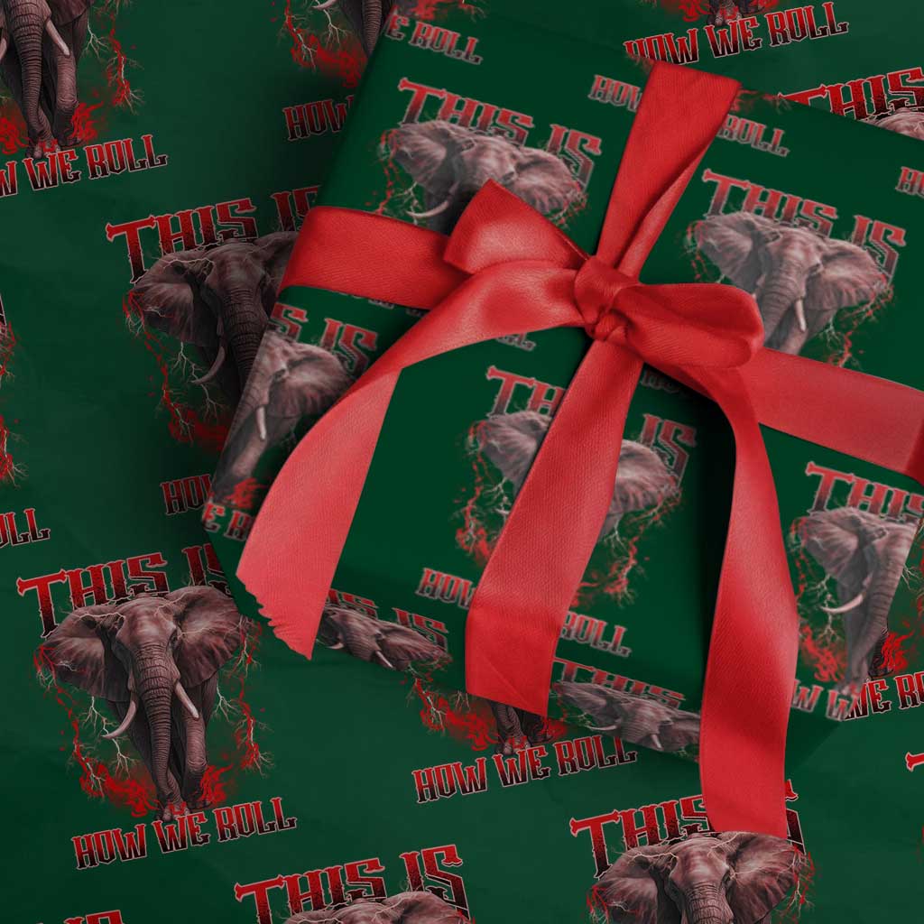 Alabama Fan Wrapping Paper Roll This Is How We Roll Bama Mascot Game Day - Wonder Print Shop