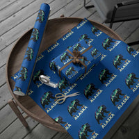 Alaska Wrapping Paper Roll Alaskan Night Sky Northern Lights Aurora Bear - Wonder Print Shop