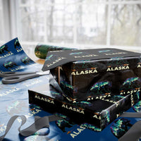 Alaska Wrapping Paper Roll Alaskan Night Sky Northern Lights Aurora Bear - Wonder Print Shop