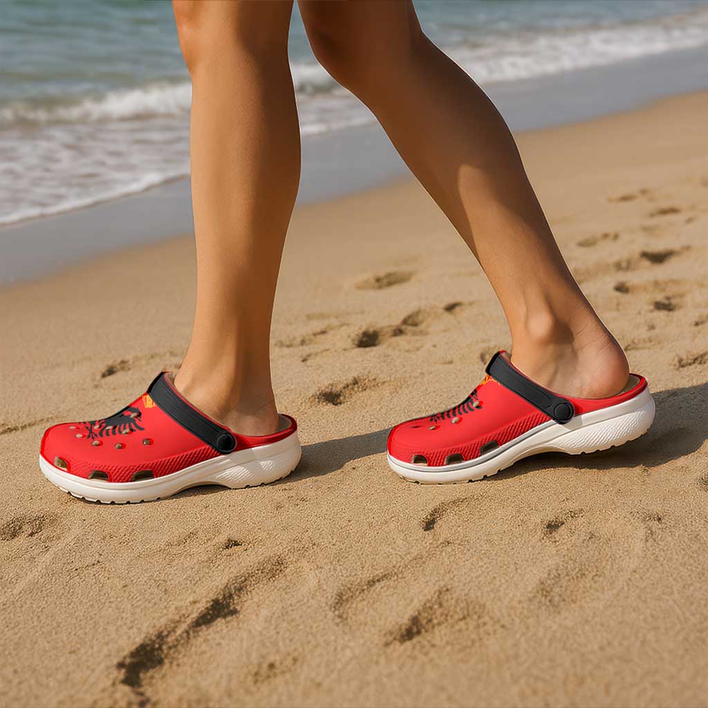 Albania Clogs Shoes Flag Color Inspiration - Wonder Print Shop