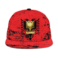 Albania Independence Day Snapback Cap Dita e Pavaresise Map Grunge Style - Wonder Print Shop