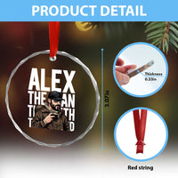 Alex Pretti Crystal Glass Ornament Alex The Man The Myth The Legend Vintage Gift